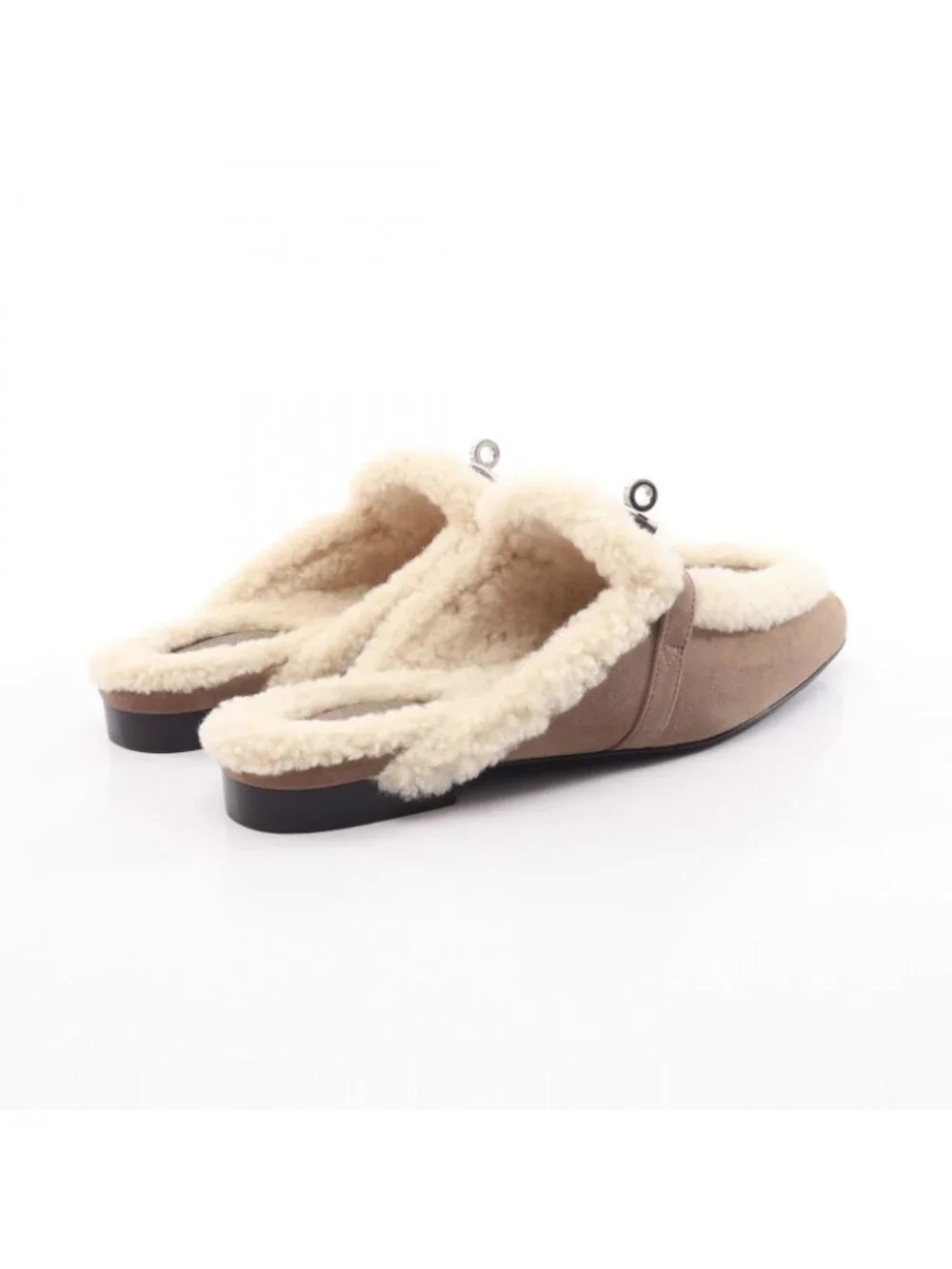 Hermes Sandals Oz Kelly Buckle Etoupe Ecru